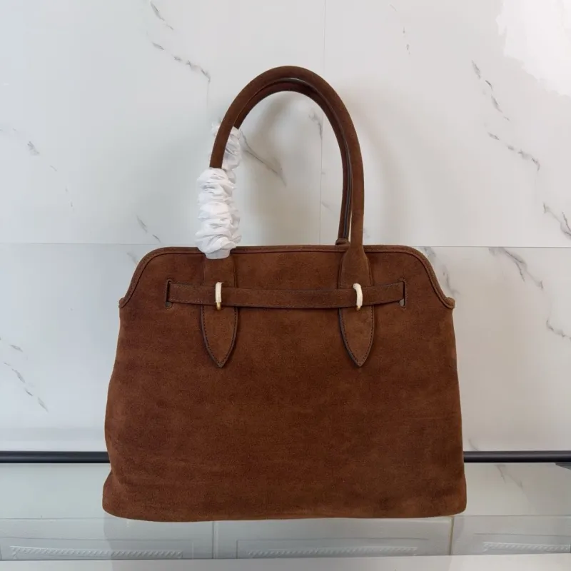 Alternative view of MIU MIU Brown Suede Top Handle Bag 460