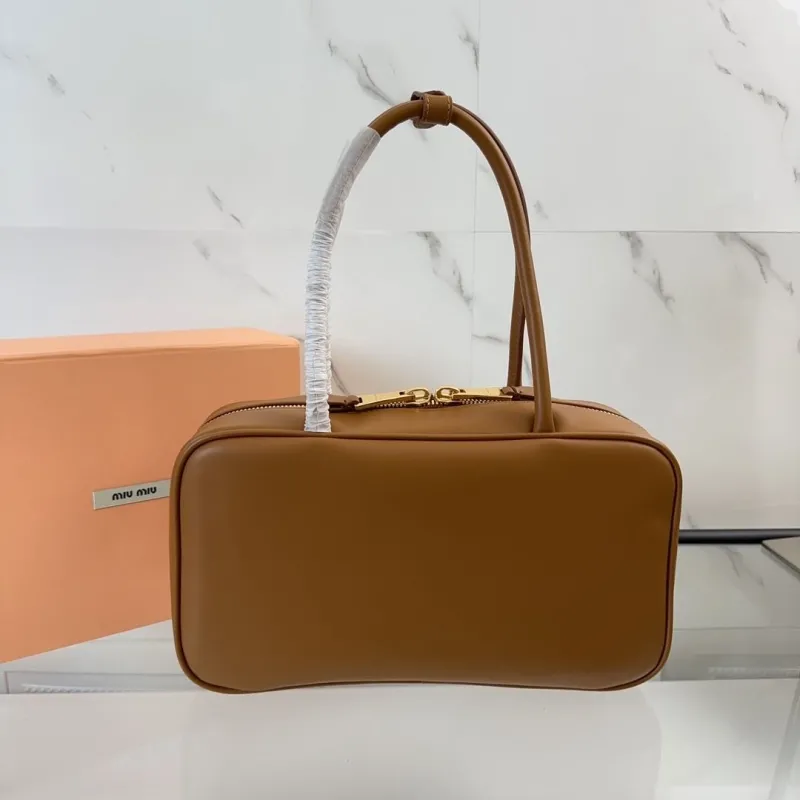 Alternative view of Miu Miu Brown Top Handle Bag 463