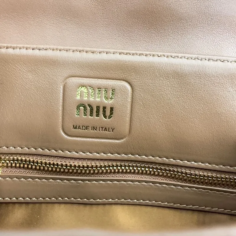 MIU MIU Brown Matelasse Top Handle Bag 466 - Image 8