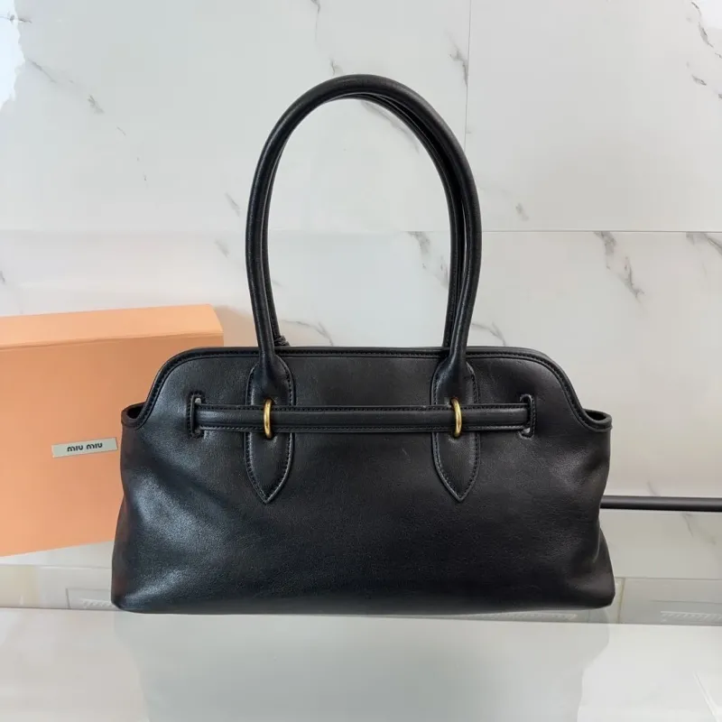 Alternative view of Miu Miu Black Leather Top Handle Bag 468