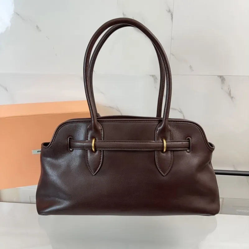 Alternative view of Miu Miu Dark Brown Leather Top Handle Bag Archive 2009