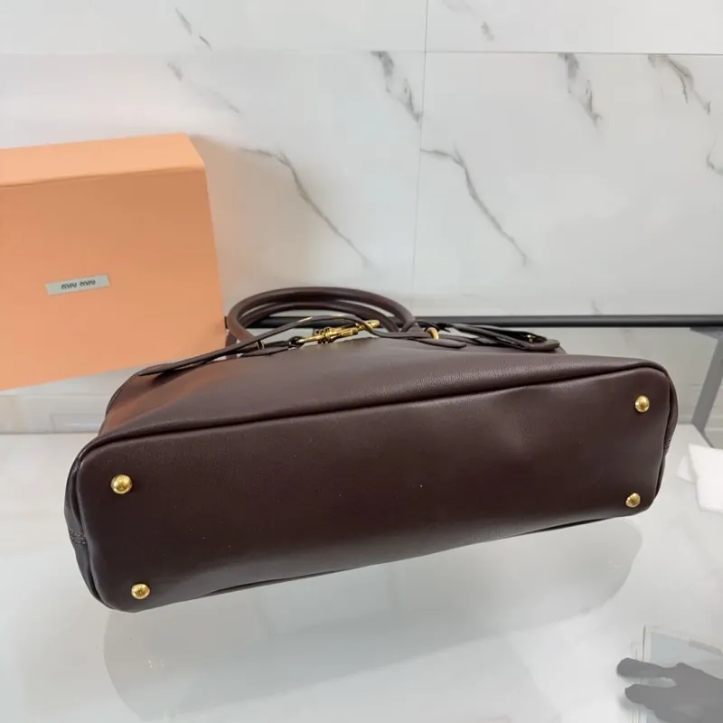 Miu Miu Dark Brown Leather Top Handle Bag Archive 2009 - Image 6