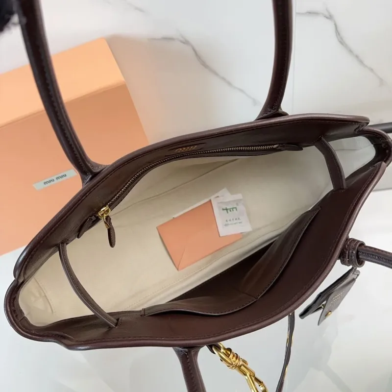 Miu Miu Dark Brown Leather Top Handle Bag Archive 2009 - Image 7