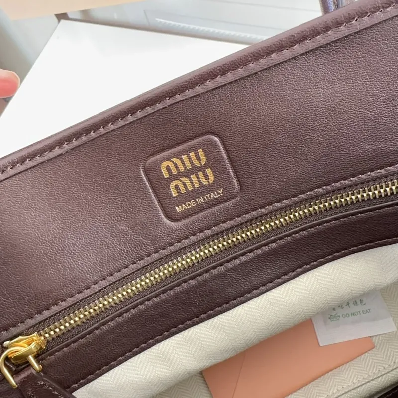 Miu Miu Dark Brown Leather Top Handle Bag Archive 2009 - Image 8