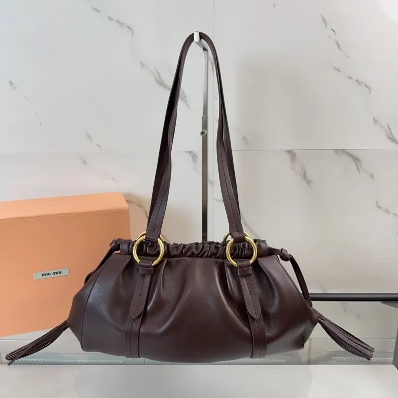 Alternative view of Miu Miu Dark Brown Leather Shoulder Bag 472