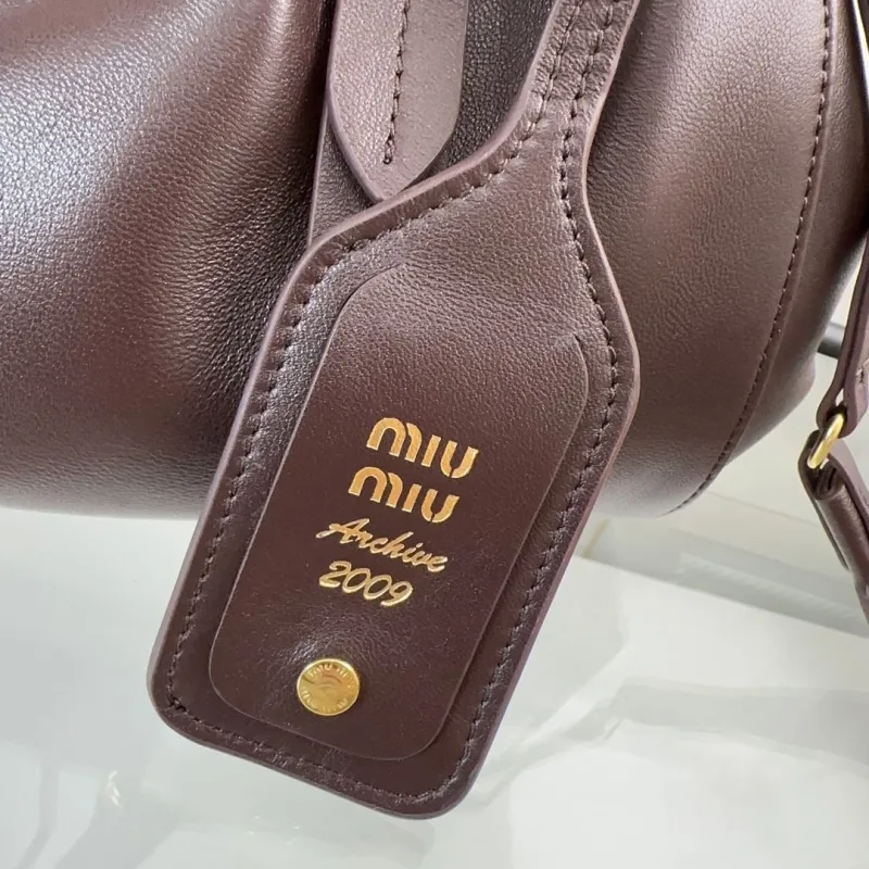 Miu Miu Dark Brown Leather Shoulder Bag 472 - Image 5