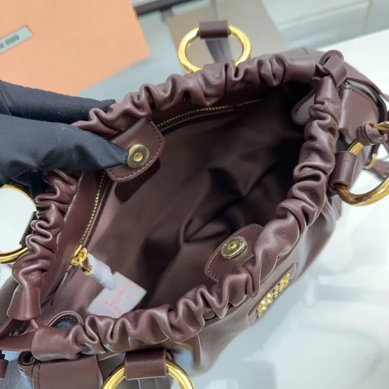 Miu Miu Dark Brown Leather Shoulder Bag 472 - Image 8