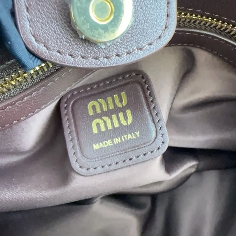 Miu Miu Dark Brown Leather Shoulder Bag 472 - Image 9