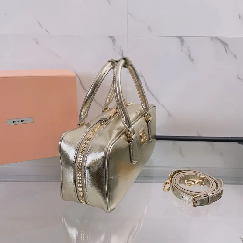 Miu Miu Gold Top Handle Crossbody Bag 474 - Image 3