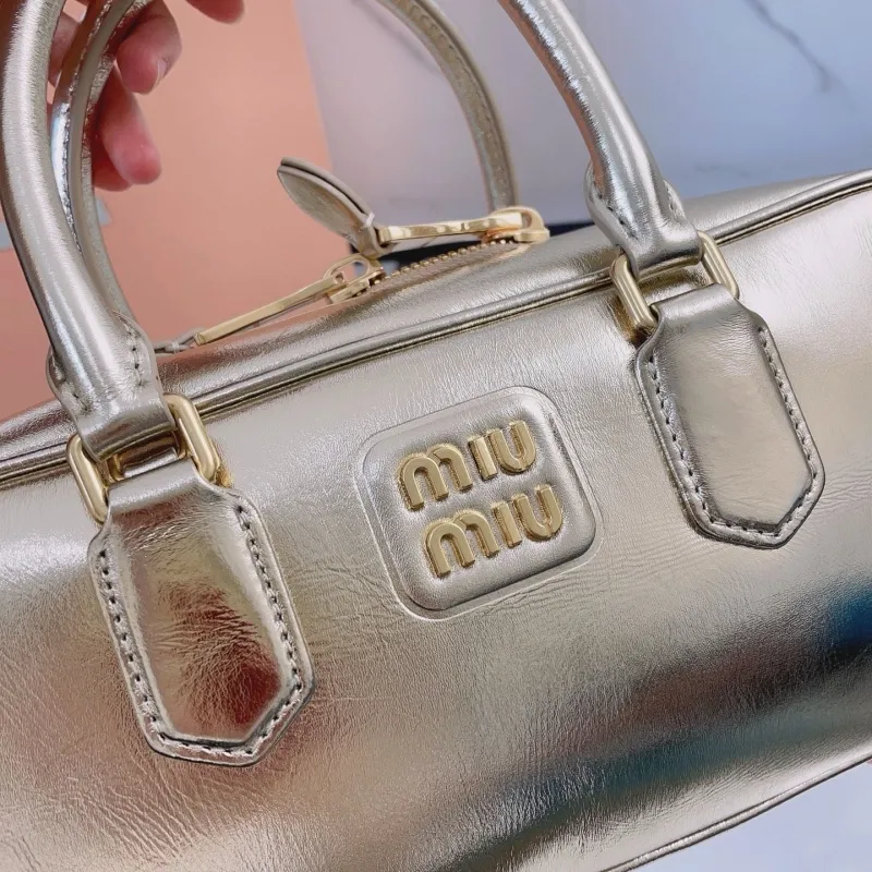Miu Miu Gold Top Handle Crossbody Bag 474 - Image 4