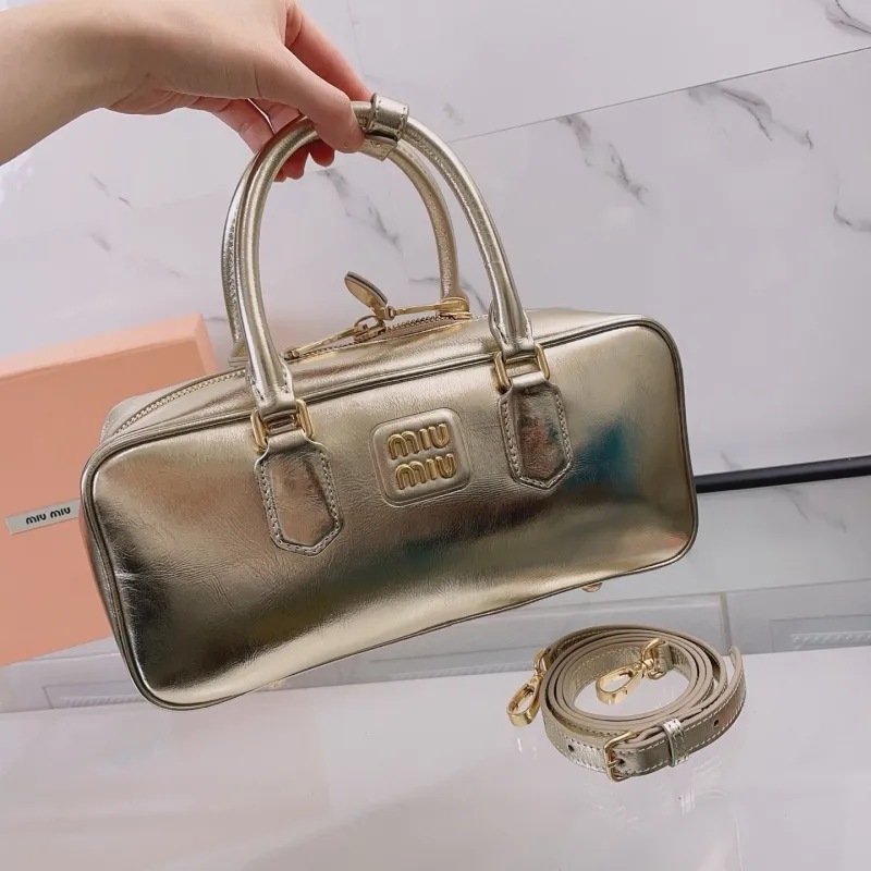 Miu Miu Gold Top Handle Crossbody Bag 474 - Image 5