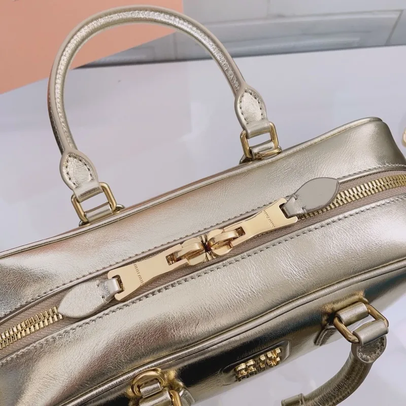 Miu Miu Gold Top Handle Crossbody Bag 474 - Image 7