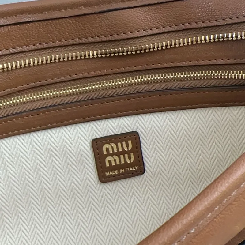 Miu Miu Brown Leather Top Handle Bag 484 - Image 9