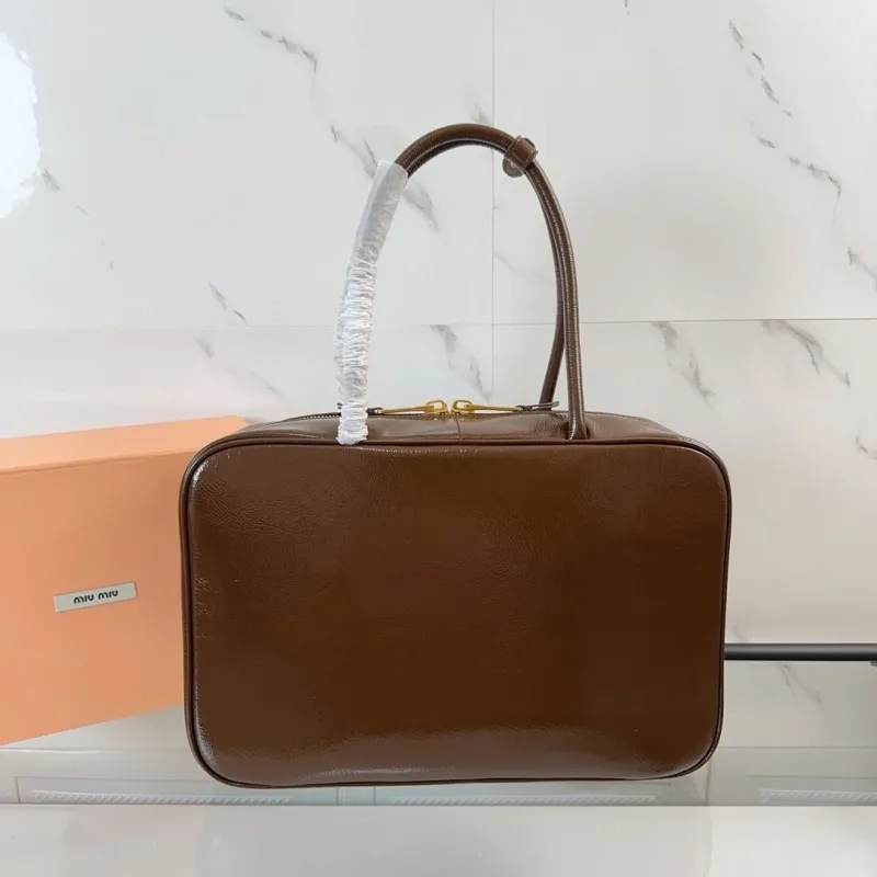 Alternative view of Miu Miu Brown Leather Top Handle Bag