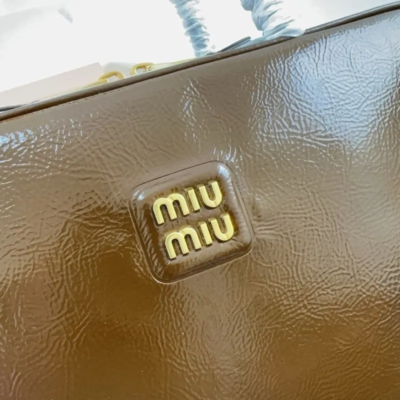Miu Miu Brown Leather Top Handle Bag - Image 4