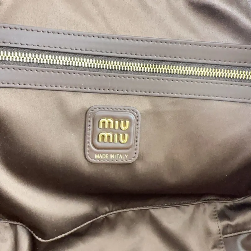 Miu Miu Brown Leather Top Handle Bag - Image 9