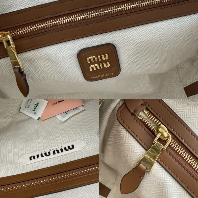 Miu Miu Patchwork Brown Top Handle Bag 492 - Image 8