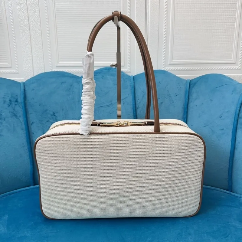 Alternative view of MIU MIU Beige Canvas Top Handle Bag 494
