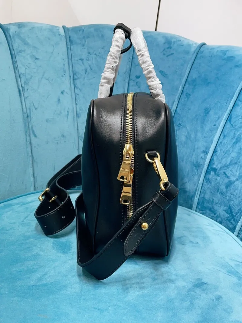 Miu Miu Black Leather Top Handle Bag - Image 3