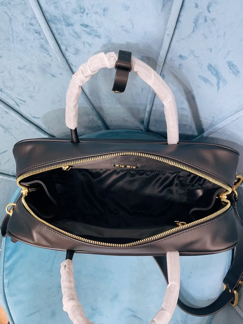 Miu Miu Black Leather Top Handle Bag - Image 6