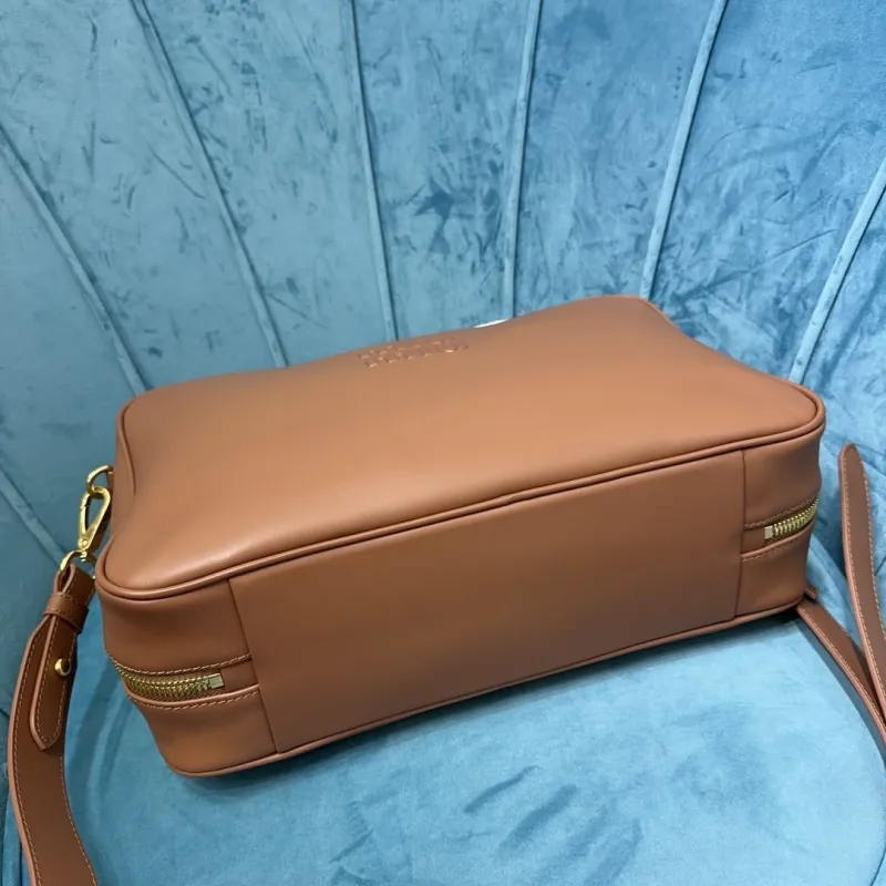 MIU MIU Brown Leather Top Handle Shoulder Bag - Image 6