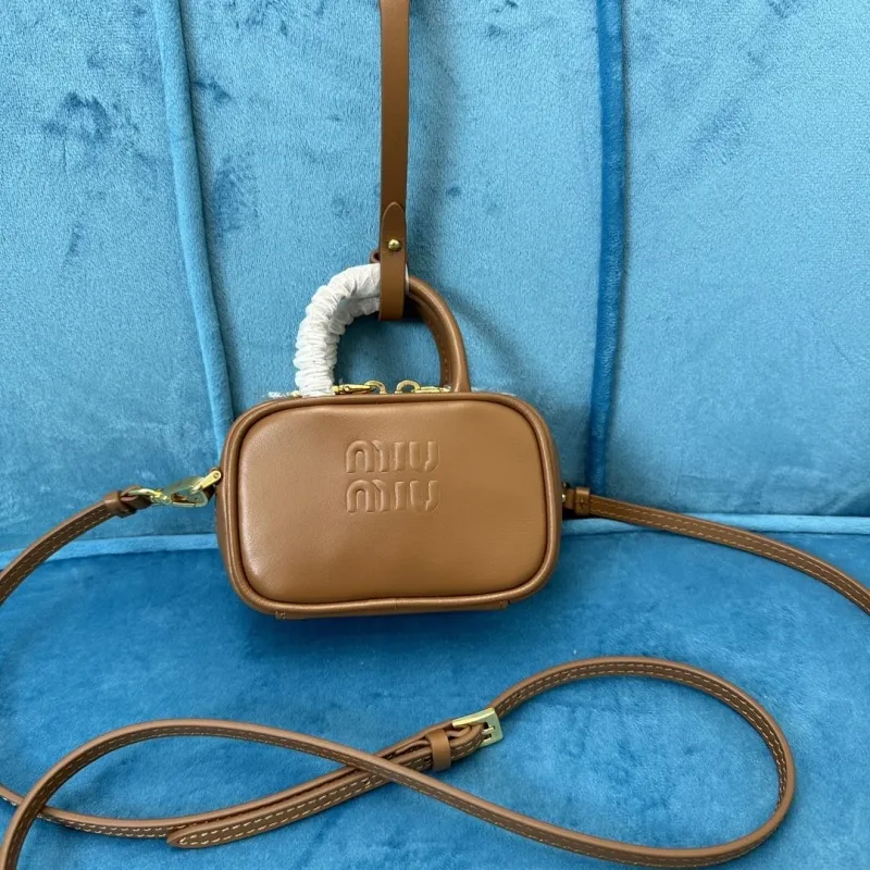 MIU MIU Brown Mini Top Handle Crossbody Bag