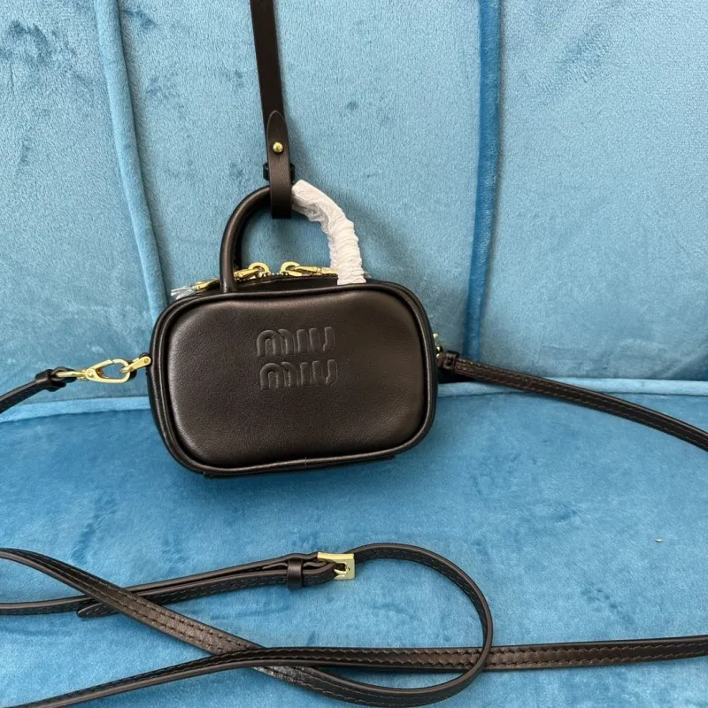 MIU MIU Black Mini Top Handle Crossbody Bag 500