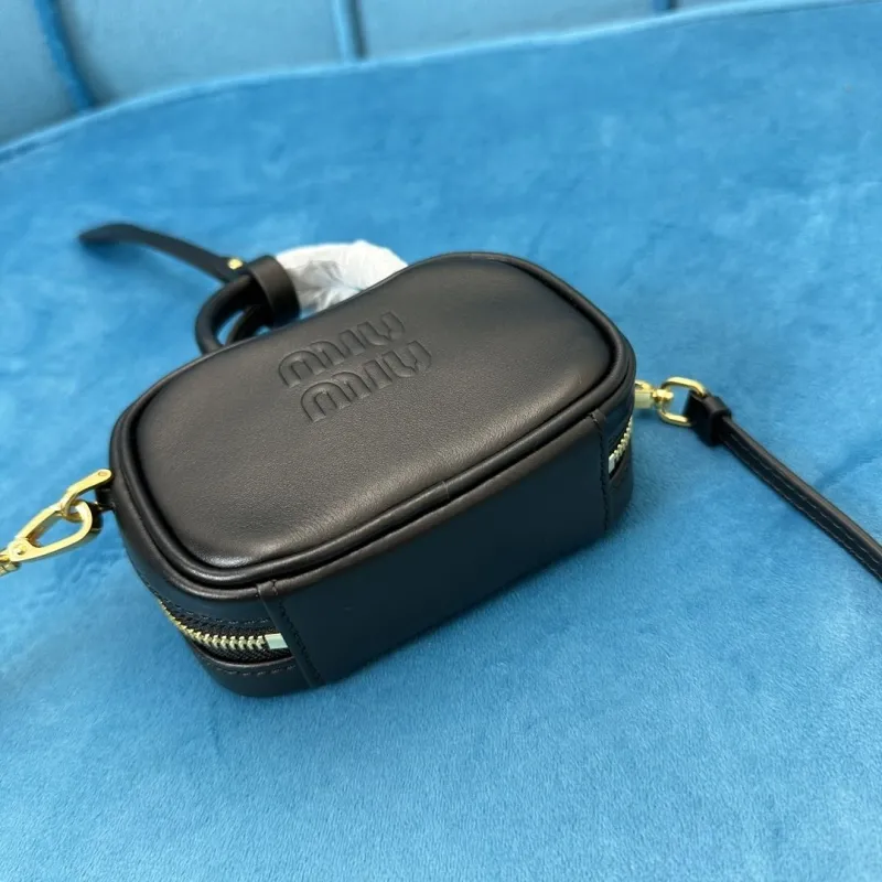 MIU MIU Black Mini Top Handle Crossbody Bag 500 - Image 5
