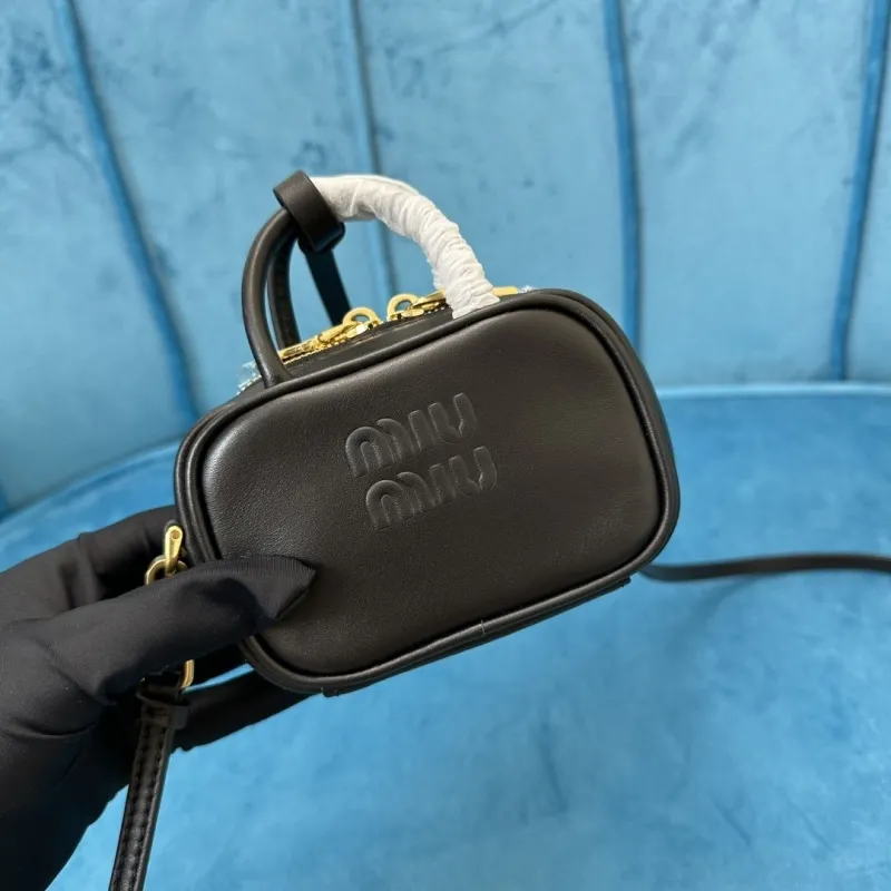 MIU MIU Black Mini Top Handle Crossbody Bag 500 - Image 6
