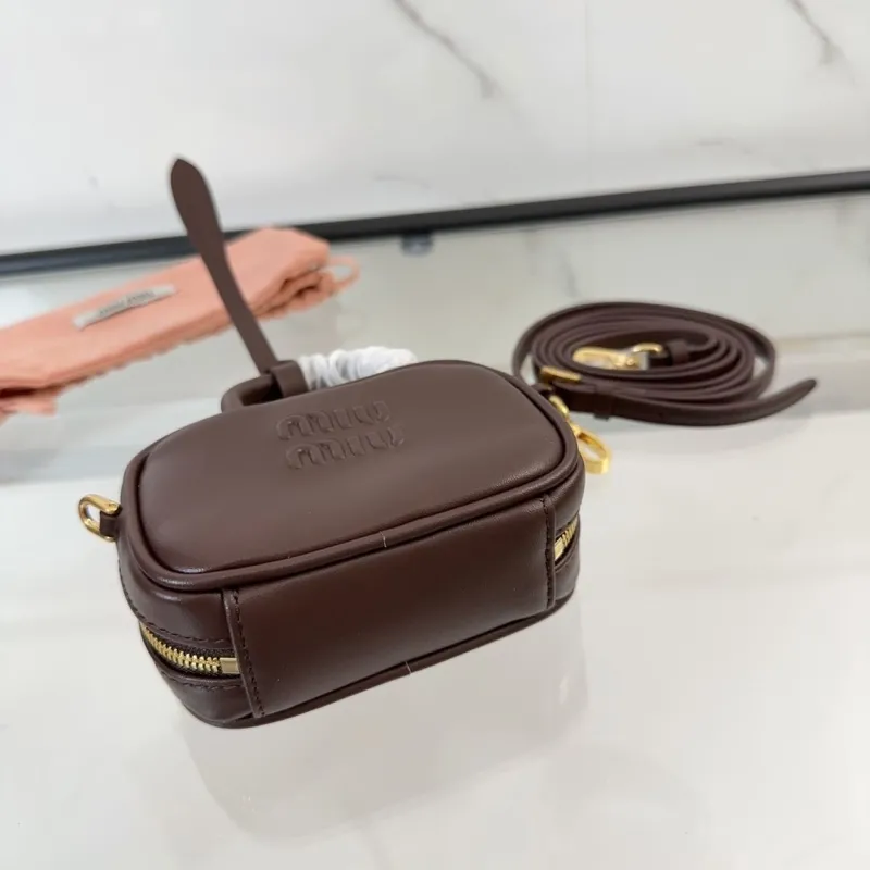 MIU MIU Dark Brown Top Handle Bag 502 - Image 7