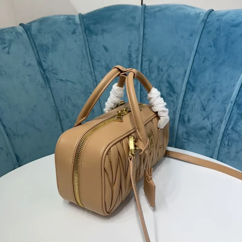 MIU MIU Beige Matelasse Top Handle Bag 507 - Image 3