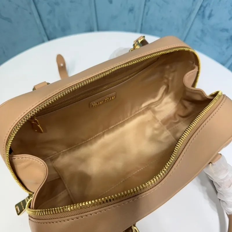 MIU MIU Beige Matelasse Top Handle Bag 507 - Image 7
