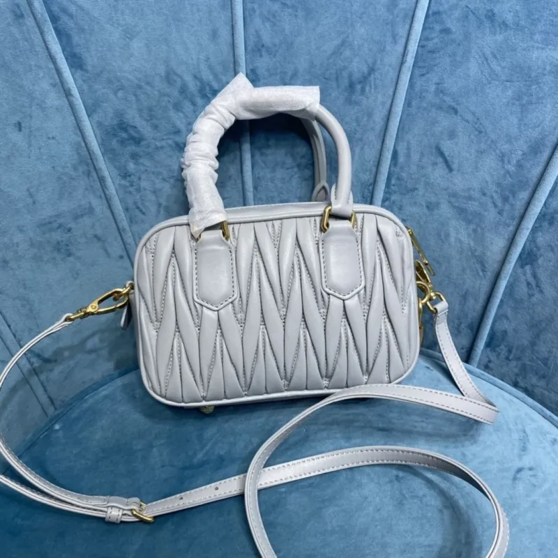 Alternative view of MIU MIU Light Gray Top Handle Crossbody Bag 512