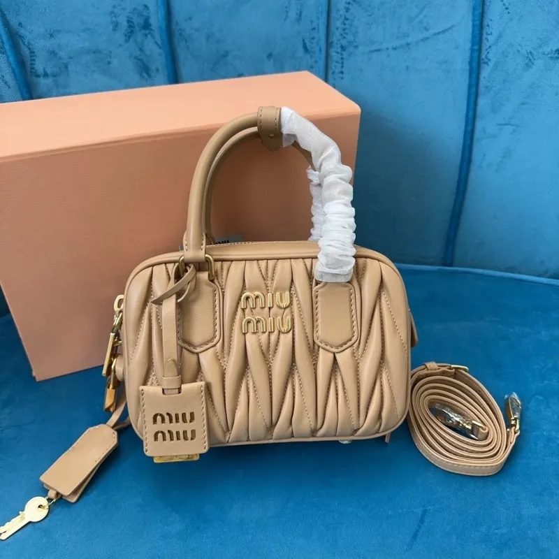 MIU MIU Beige Top Handle Crossbody Bag 514