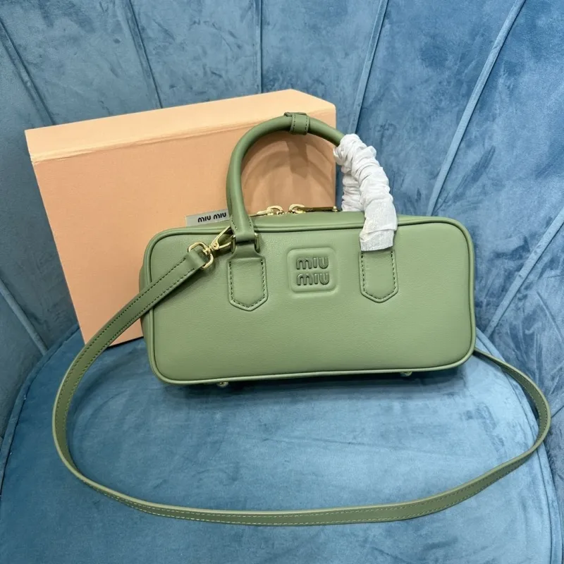 Miu Miu Sage Green Top Handle Crossbody Bag 515