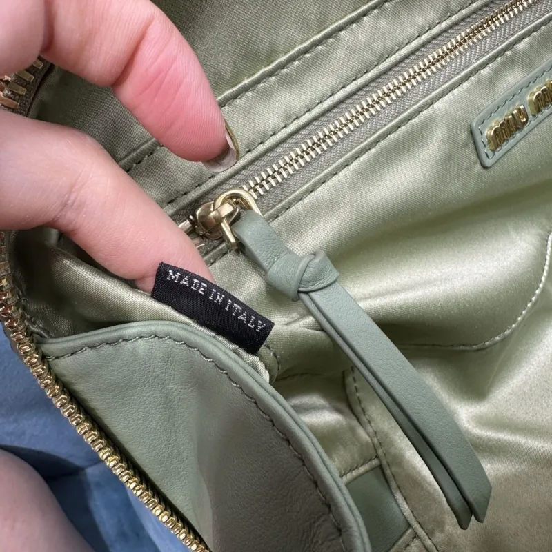Miu Miu Sage Green Top Handle Crossbody Bag 515 - Image 8
