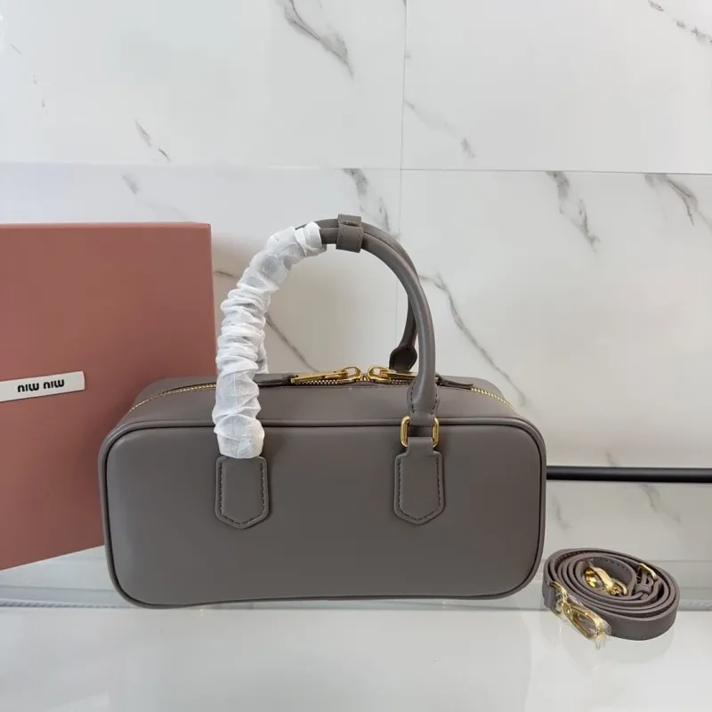 Alternative view of MIU MIU Gray Top Handle Bag 518
