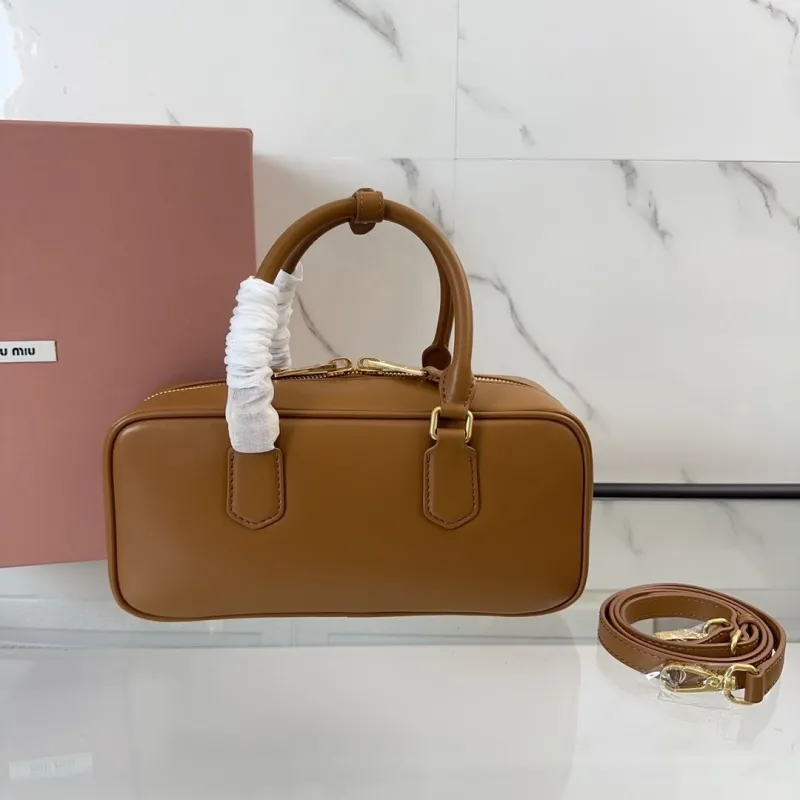 Alternative view of Miu Miu Brown Leather Top Handle Bag with Strap 519