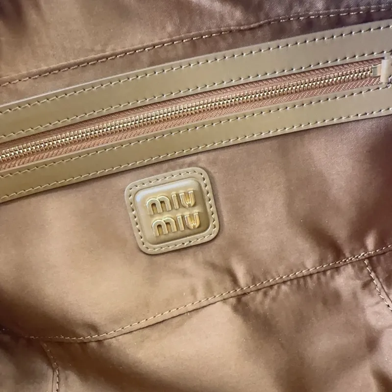 Miu Miu Brown Leather Top Handle Bag with Strap 519 - Image 8