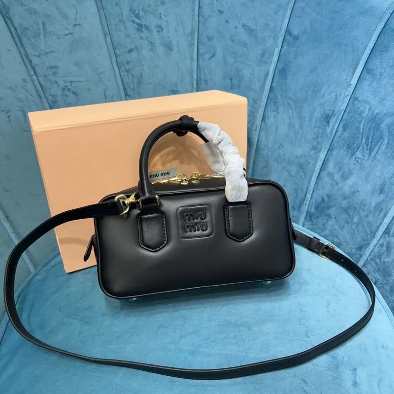 Miu Miu Black Top Handle Crossbody Bag 520