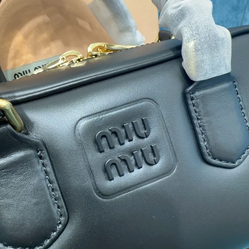 Miu Miu Black Top Handle Crossbody Bag 520 - Image 4