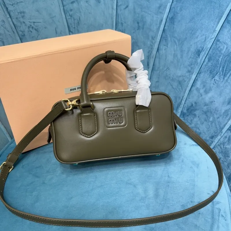 Miu Miu Olive Green Top Handle Bag 521