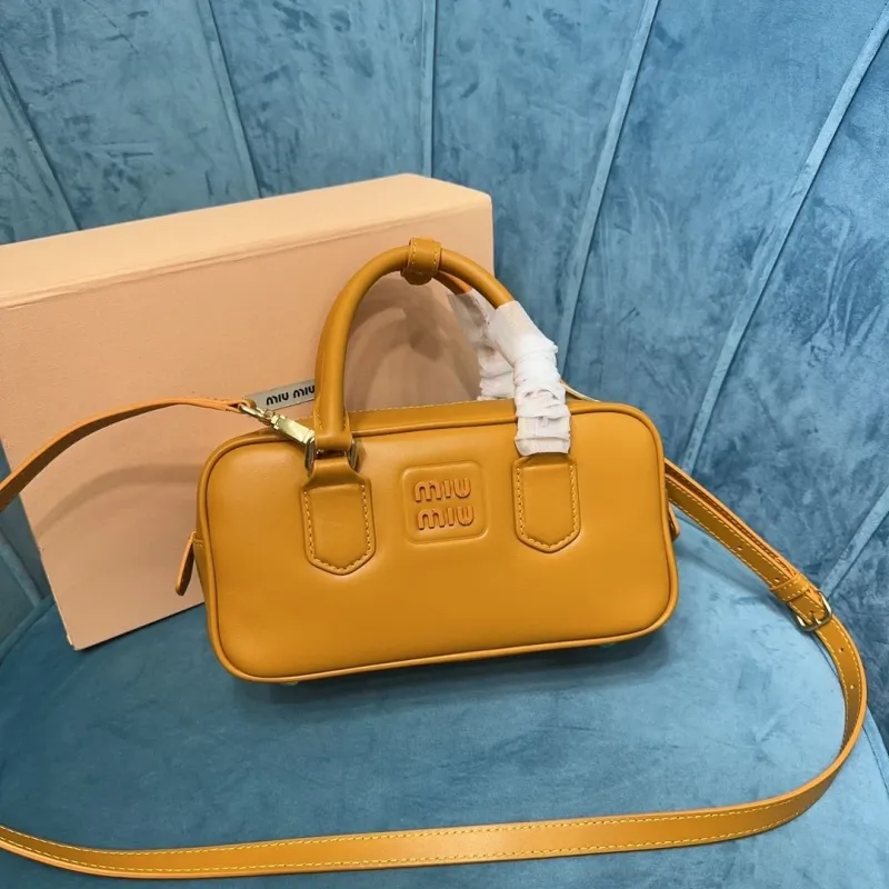 Miu Miu Yellow Top Handle Crossbody Bag 522