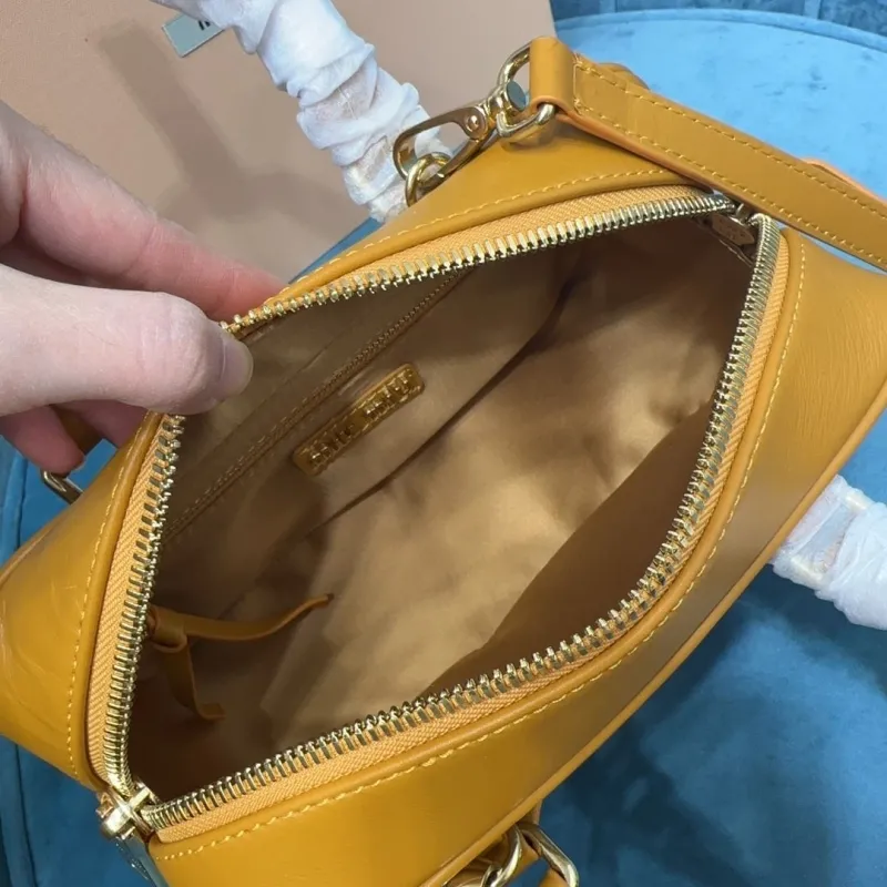 Miu Miu Yellow Top Handle Crossbody Bag 522 - Image 7