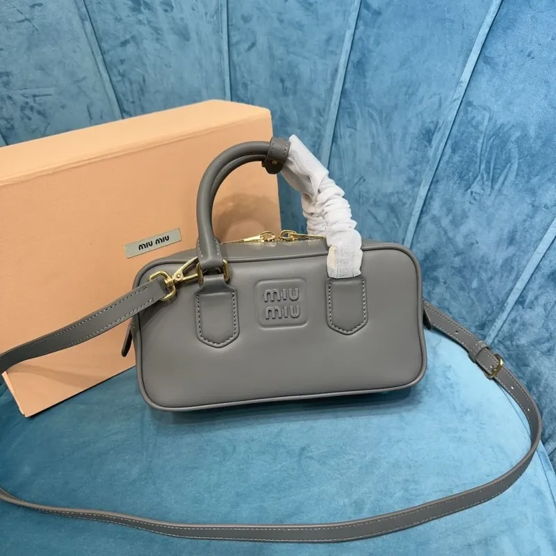 Miu Miu Gray Top Handle Crossbody Bag 523