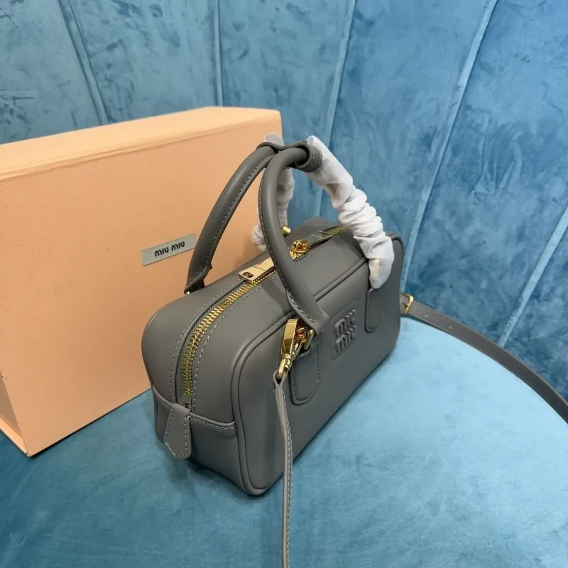 Miu Miu Gray Top Handle Crossbody Bag 523 - Image 3