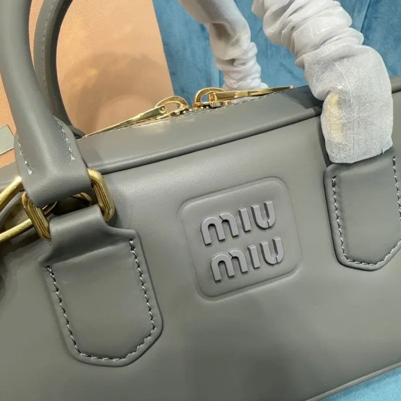 Miu Miu Gray Top Handle Crossbody Bag 523 - Image 4