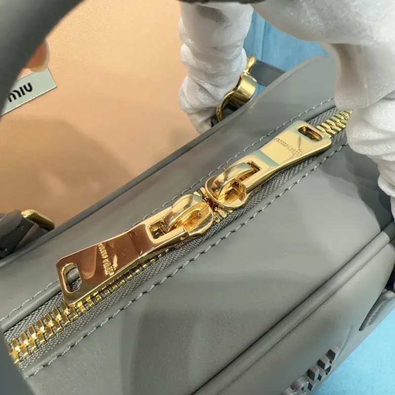 Miu Miu Gray Top Handle Crossbody Bag 523 - Image 5