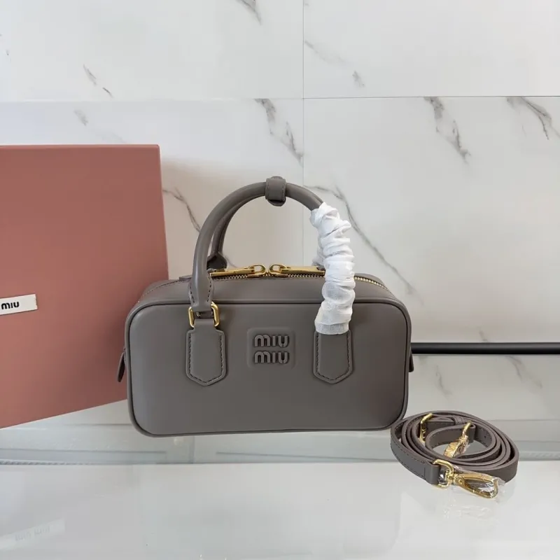 Miu Miu Gray Top Handle Crossbody Bag 528