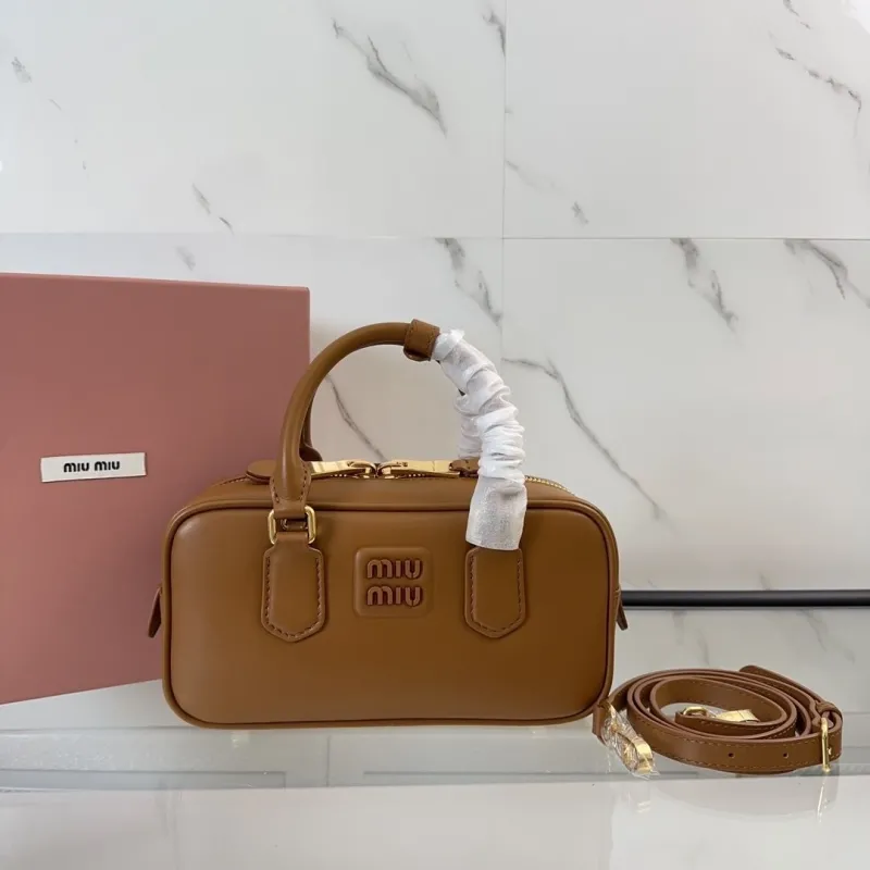 Miu Miu Brown Top Handle Crossbody Bag 530